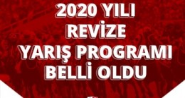 2020 yılı revize Yarış Programı belli oldu