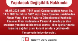 Dağıtım oranlarında yapılacak değişiklik hakkında