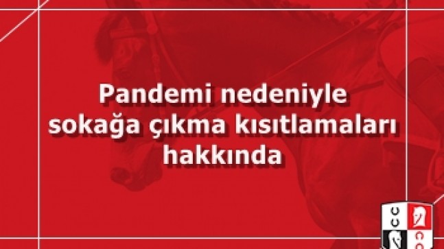 Pandemi nedeniyle sokağa çıkma kısıtlamaları hakkında