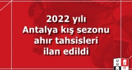 2022 yılı Antalya Hipodromu kış sezonu ahır tahsisleri ilan edildi